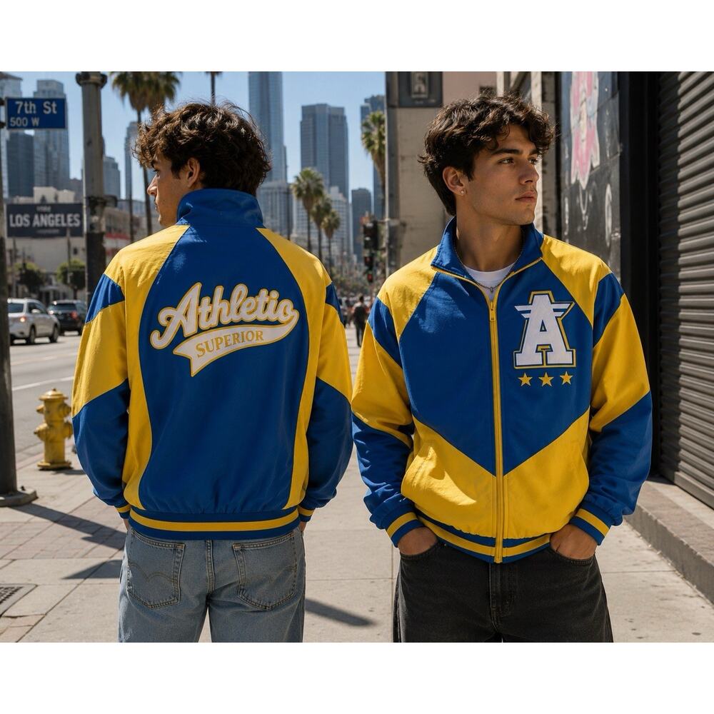 Fifth Loop Windbreaker Hyper Royal- Streetwear Sz M Zip-up Superior Track Jacket